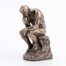 Rodin, el pensador, la estatua de resina fundida de bronce de bronce